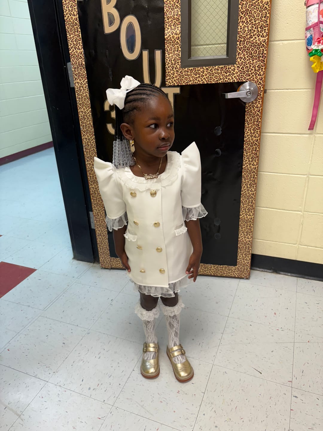 Customer photo review of White Tuxedo Dress