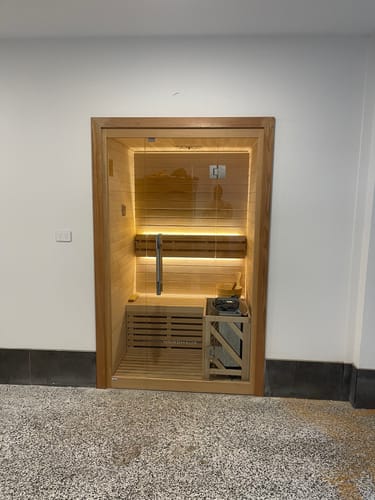 Customer photo review of 2 Person Traditional Sauna - 4.5kw Harvia Heater