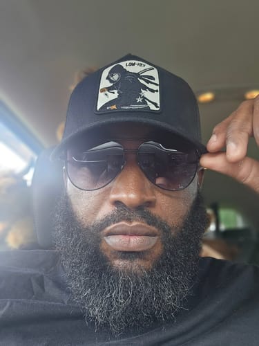 Customer photo review of Ninja "Low-key" trucker hat