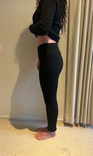 Customer photo review of Alpine Summit Heavyweight Fleece Leggings - Black