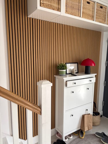 Customer photo review of Wooden Wall Panel | Rustic Oak | Premium 3-sided Wood Veneer