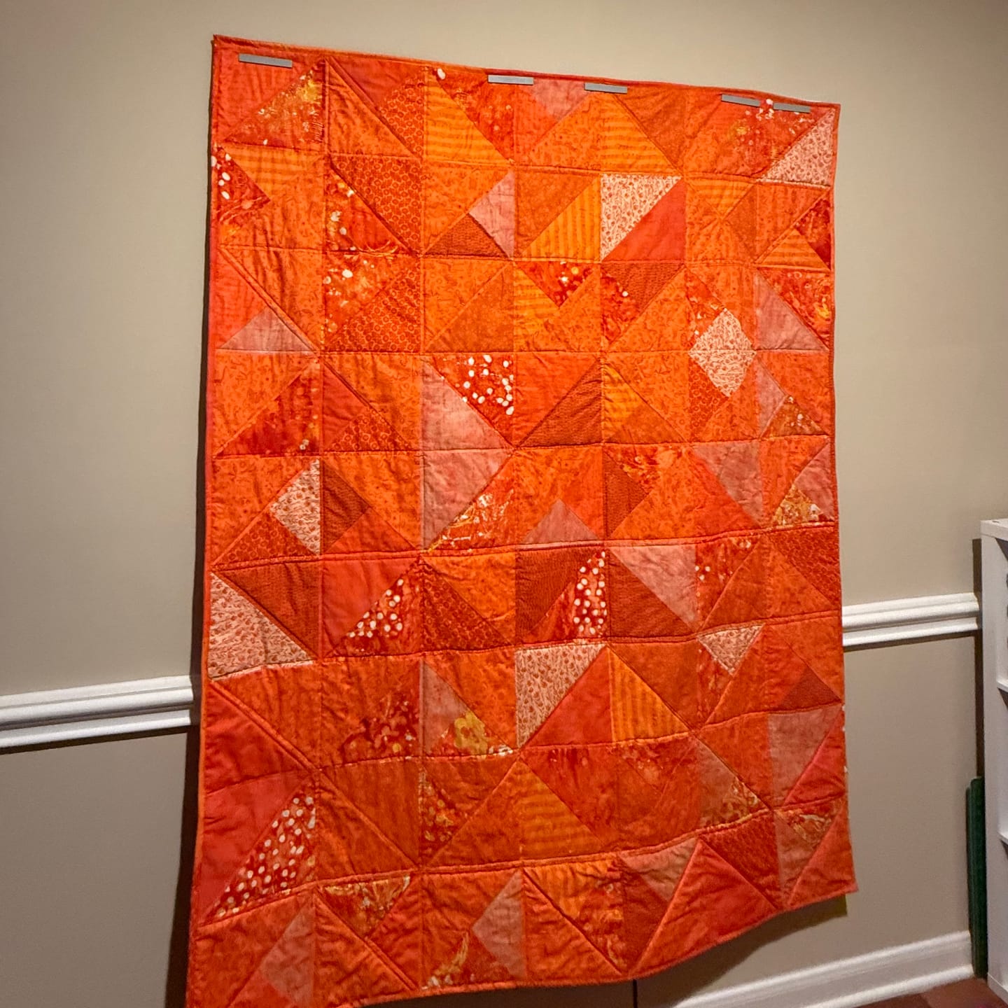 Customer photo review of Quik Hang Magnetic Quilt Hanging System