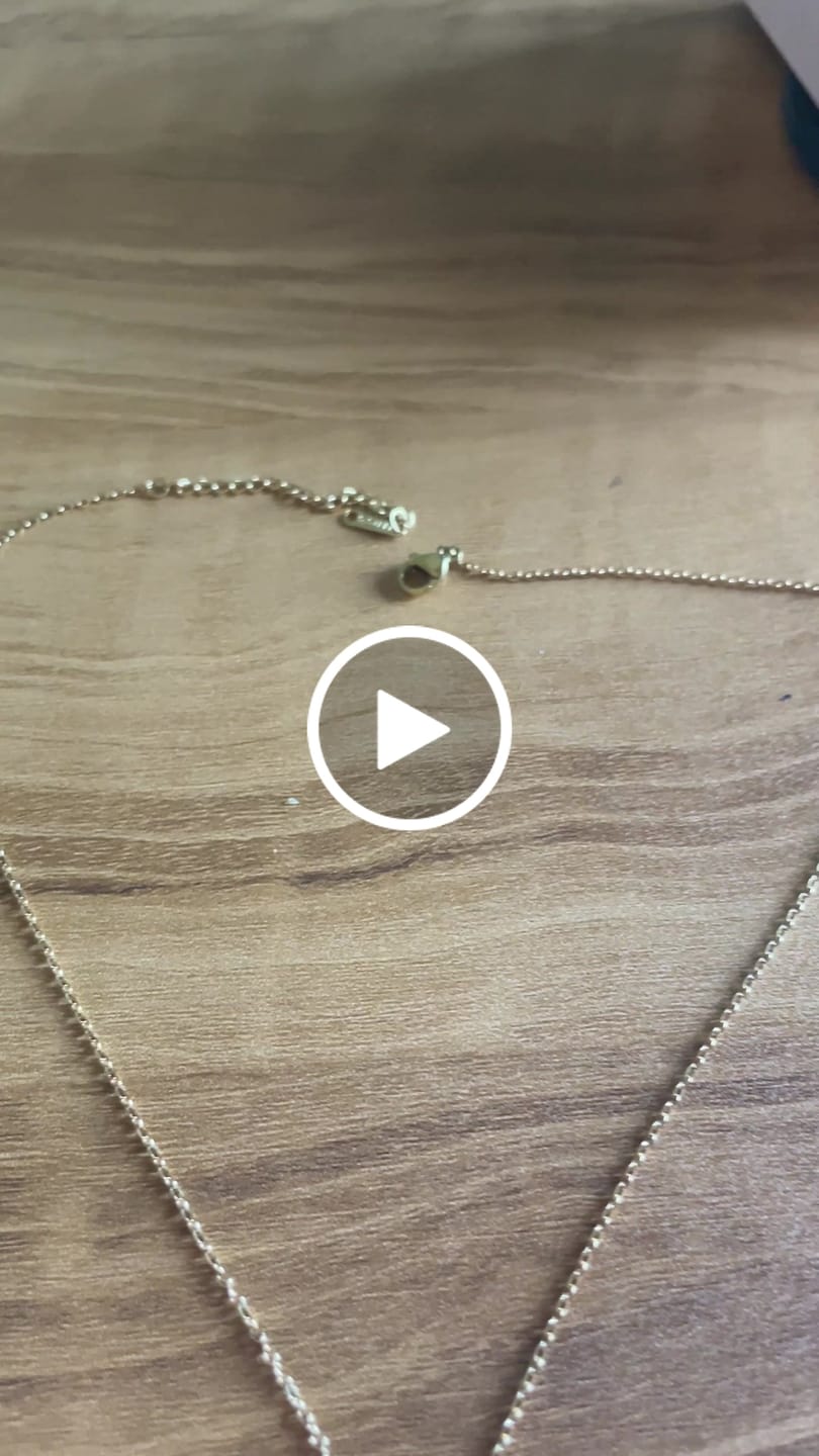 Customer video review of Thin Drop Necklace