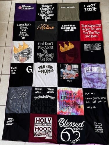 Customer photo review of Premium T Shirt Quilt