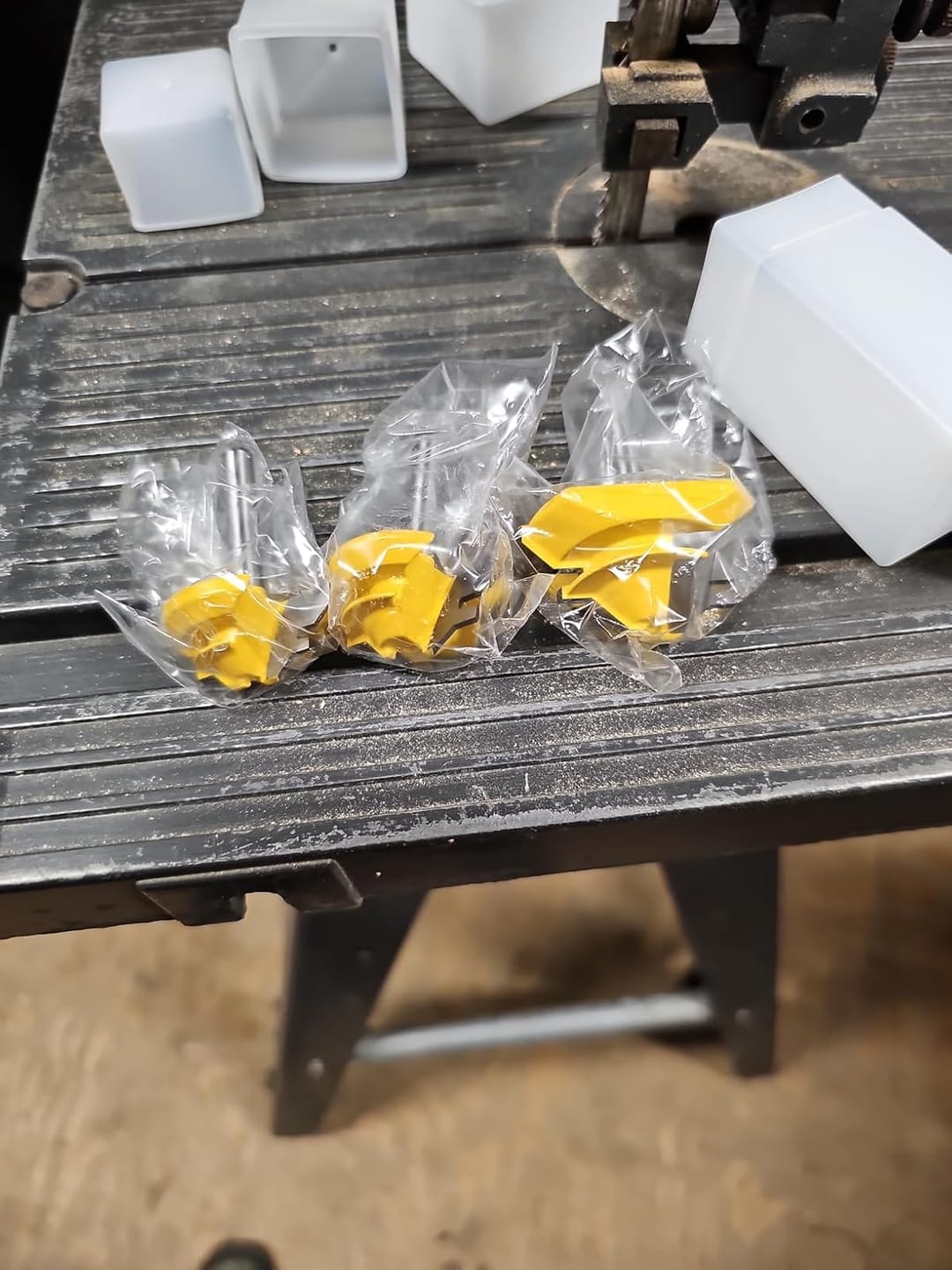 Customer photo review of PROMASTERTOOL™ 45° Lock Miter Router Bit - 1/2" Shank