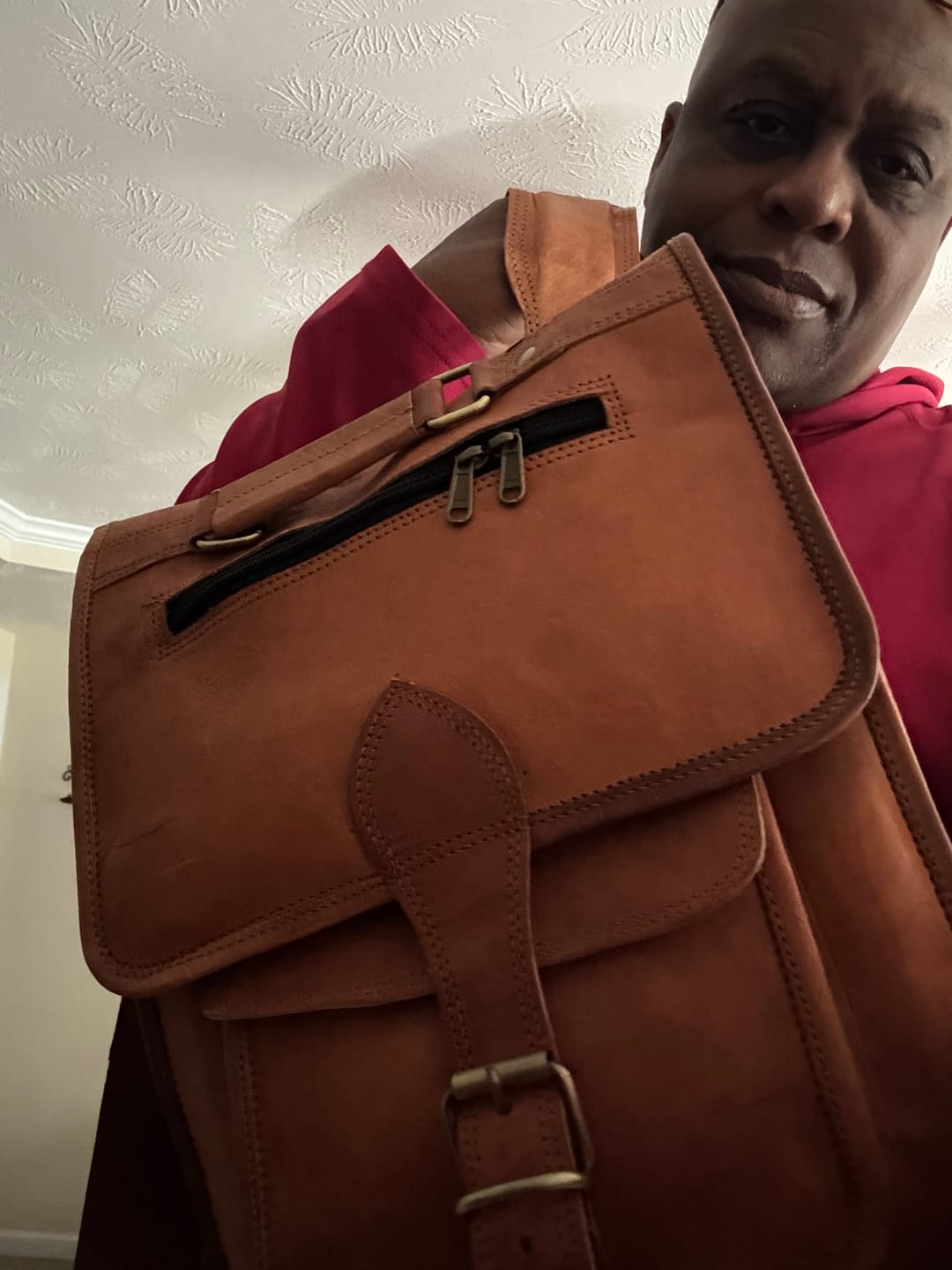 Customer photo review of The Hughes Rustic Backpack