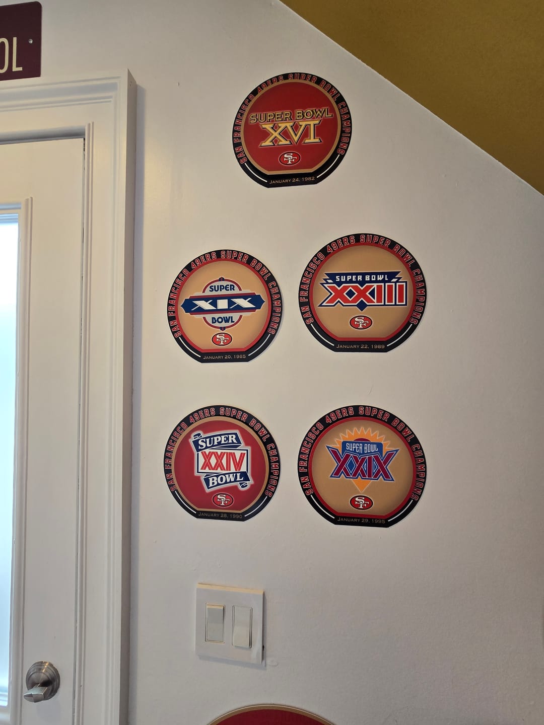 Customer photo review of San Francisco 49ers Super Bowl XVI "DOUBLE PLAY" On The Shelf or On The Wall