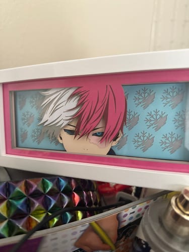 Customer photo review of Anime Carving Photo Frame Night Light