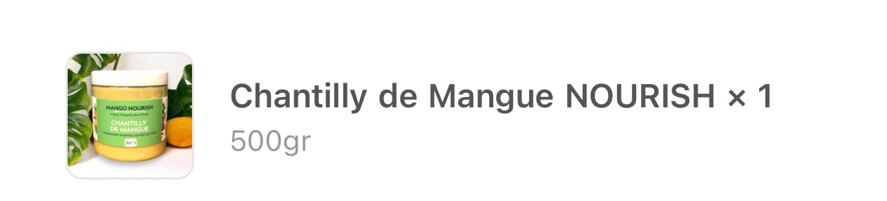 Customer photo review of Chantilly de Mangue NOURISH