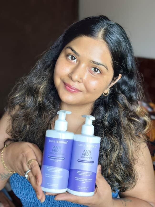 Customer photo review of Anti-Frizz Shampoo + Conditioner