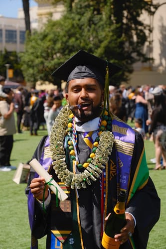 Customer photo review of Personalized Omega Psi Phi Kente Purple Graduation Stole School And Org Style