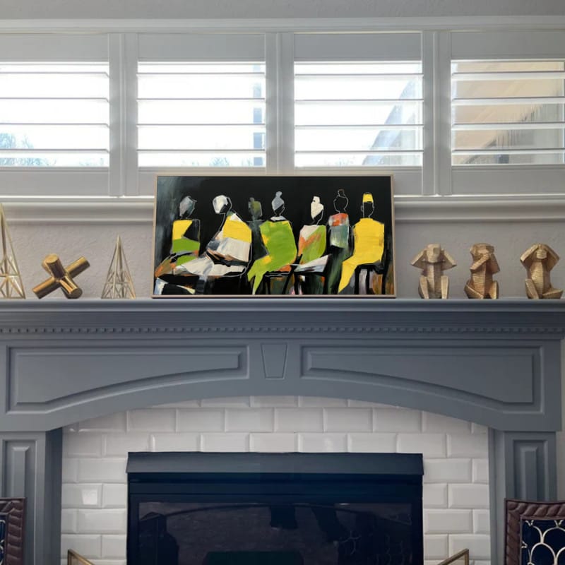 Customer photo review of Abstract People Canvas Art #AE002