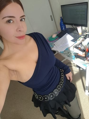 Customer photo review of TOP MILA AZUL MARINO