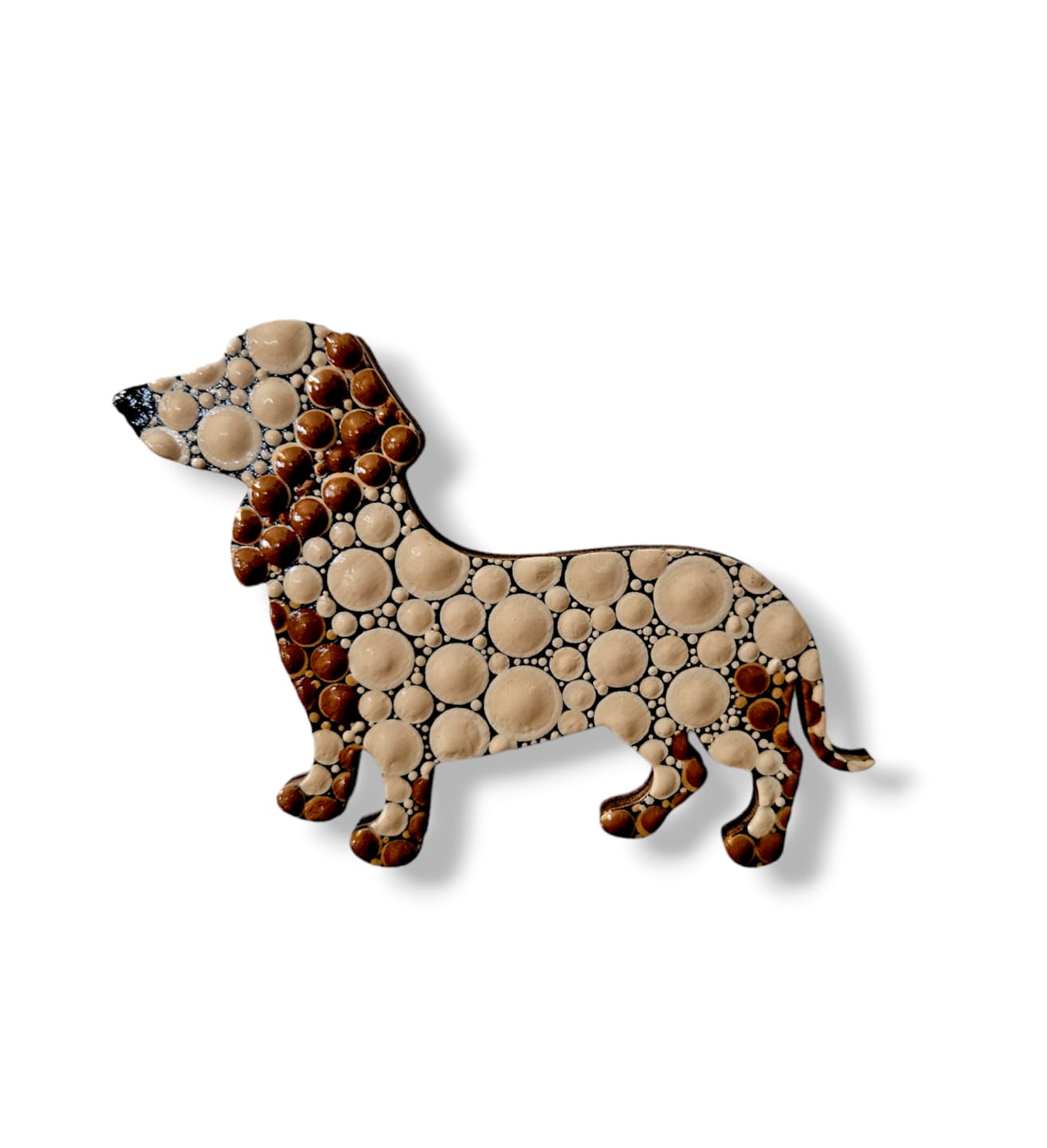 Customer photo review of Unfinished Wood Wiener Dog - Dachshund Puppy Shape - Animal - Pet - Craft - up to 46" DIY