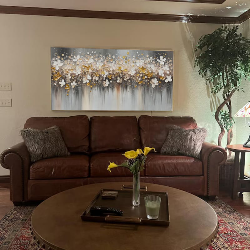 Customer photo review of Flower Textured Painting Canvas #FP062