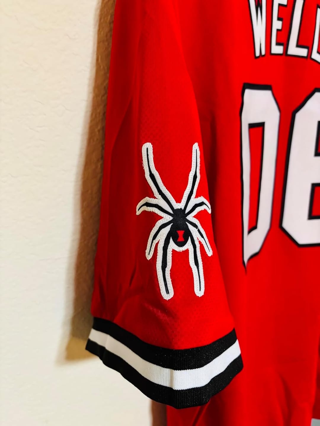 Customer photo review of Custom Red Black-White Solider Classic Style Authentic Baseball Jersey