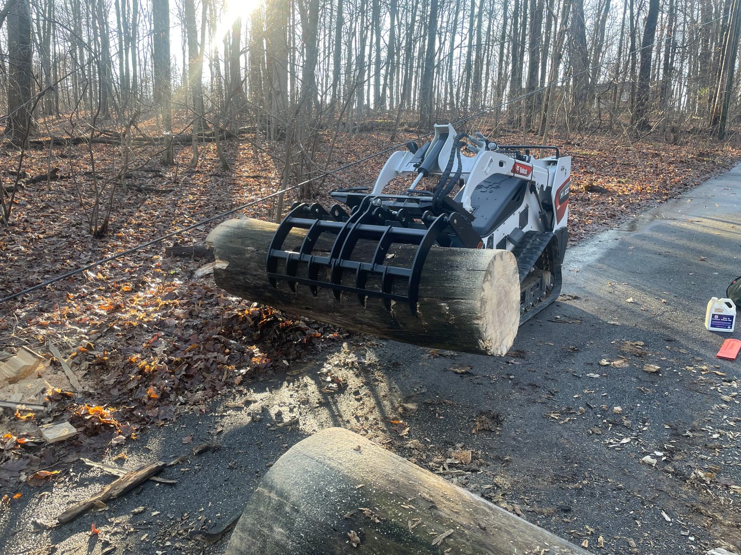 Customer photo review of Quick Claw Mini - Mini Skid Steer Grapple Rake