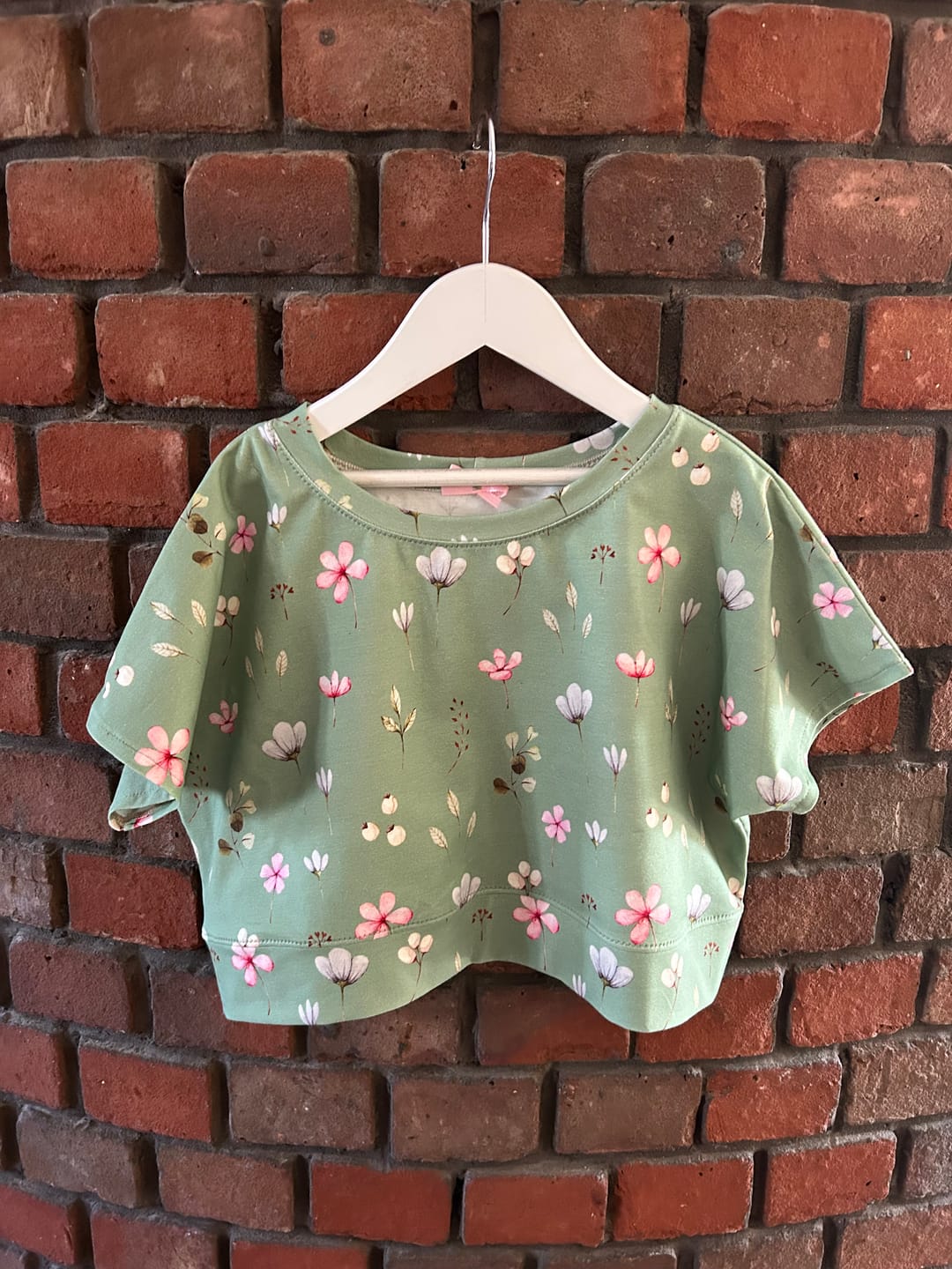 Customer photo review of Scattered Flowers Cotton Jersey Fabric