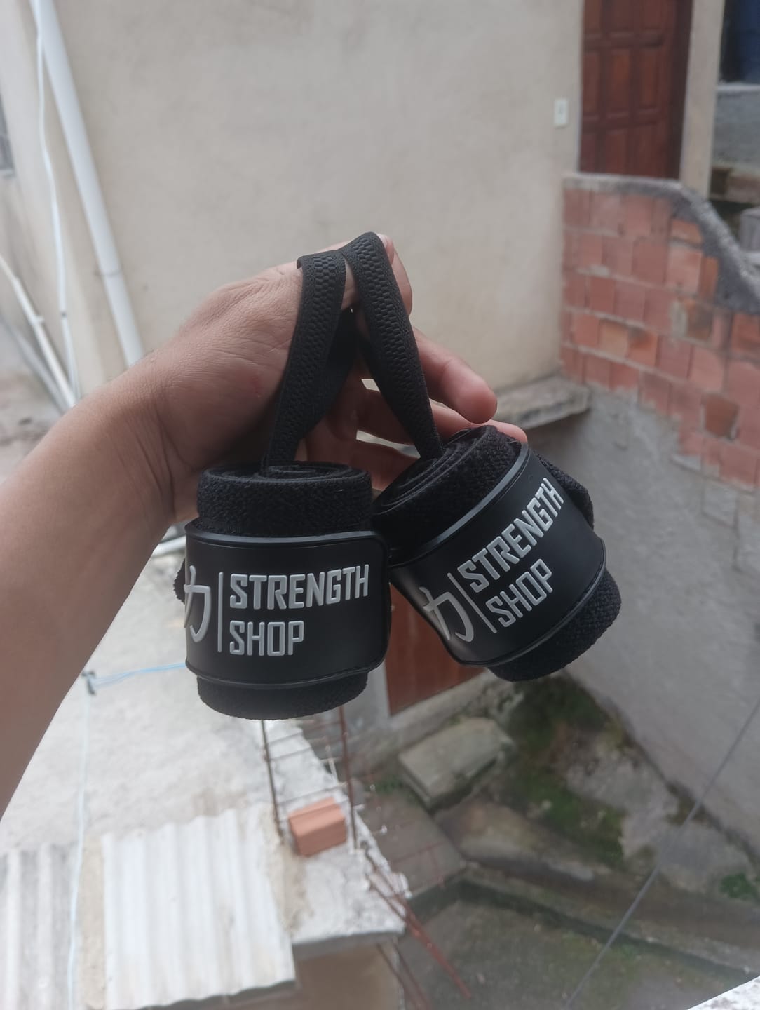 Customer photo review of Stiff Wrist Wraps - Black