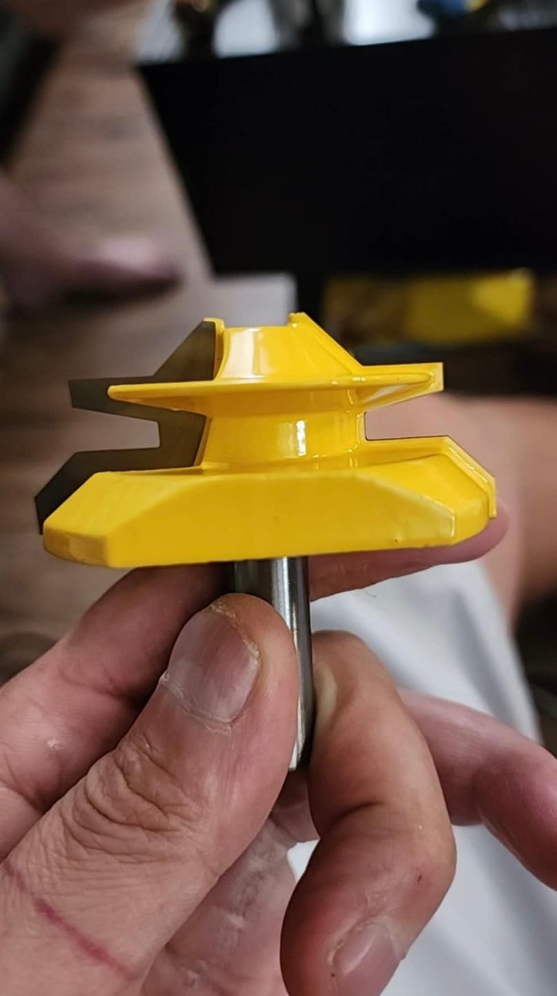 Customer photo review of PROMASTERTOOL™ 45° Lock Miter Router Bit - 1/2" Shank