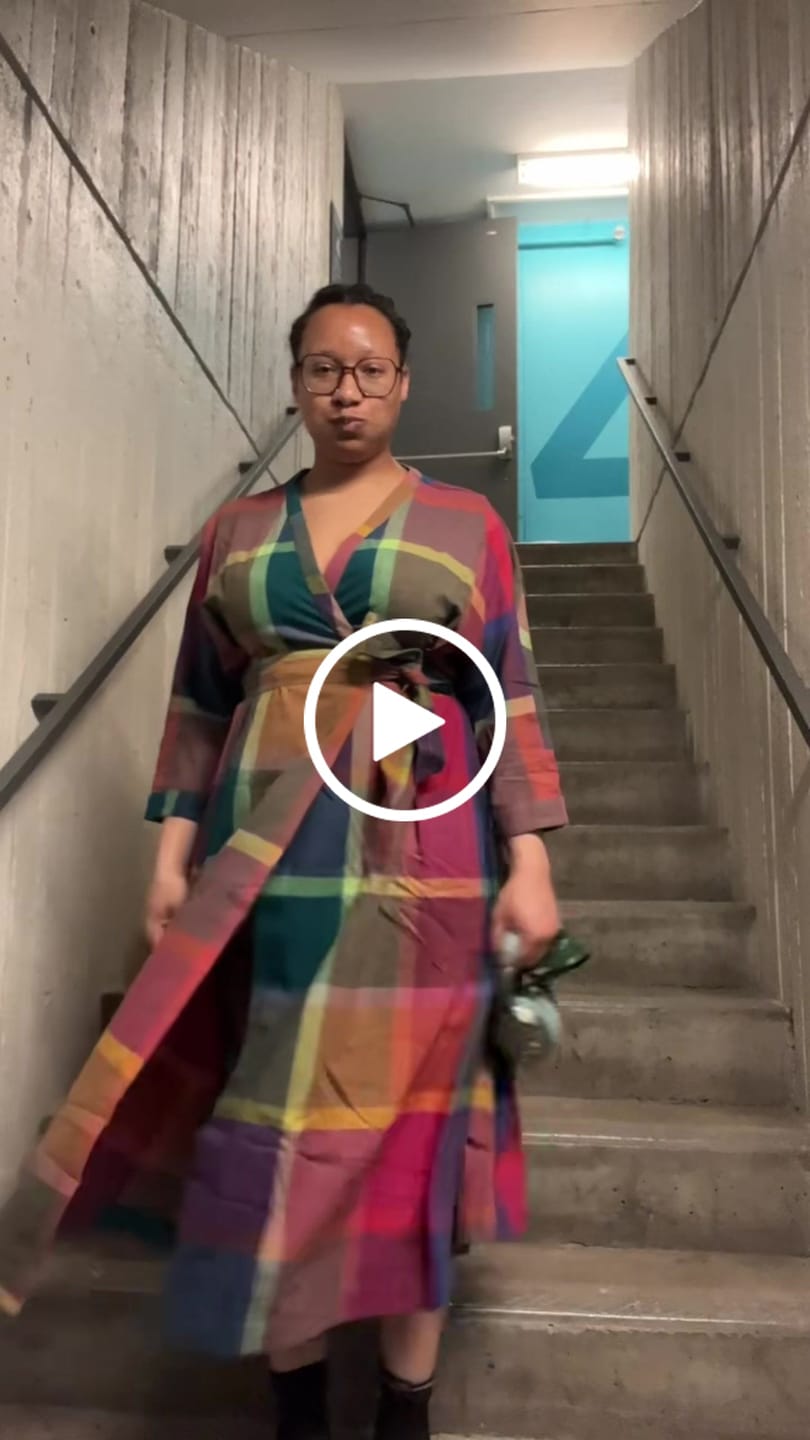 Customer video review of TARA WRAP DRESS | MADRAS CHEX