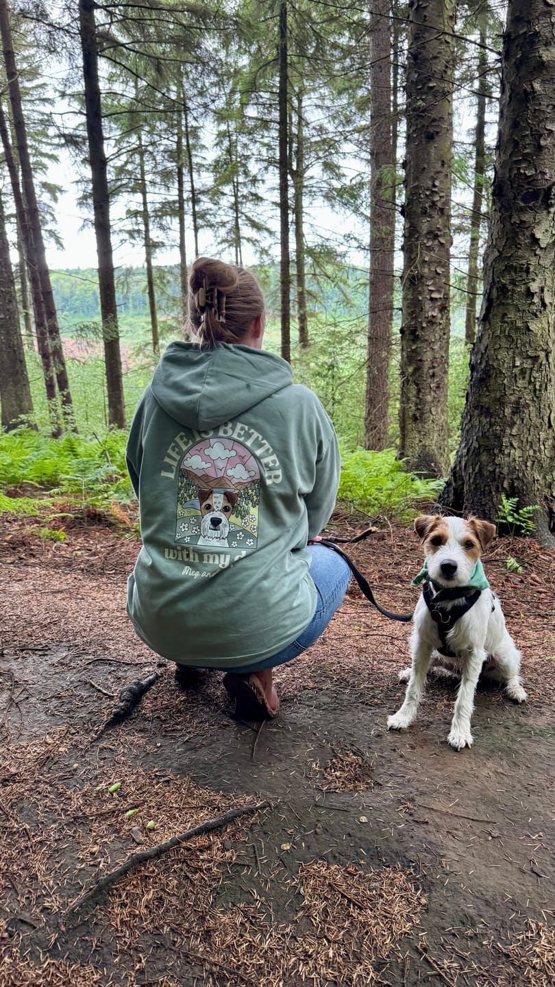 Customer photo review of Personalised Life is Better with your dog Hoody
