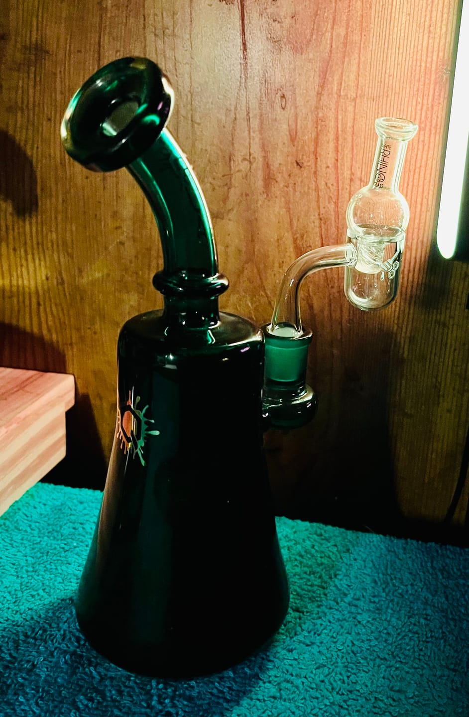 Customer photo review of HONEY BEVEL BOWL QUARTZ BANGER - 90° DEGREE | YL
