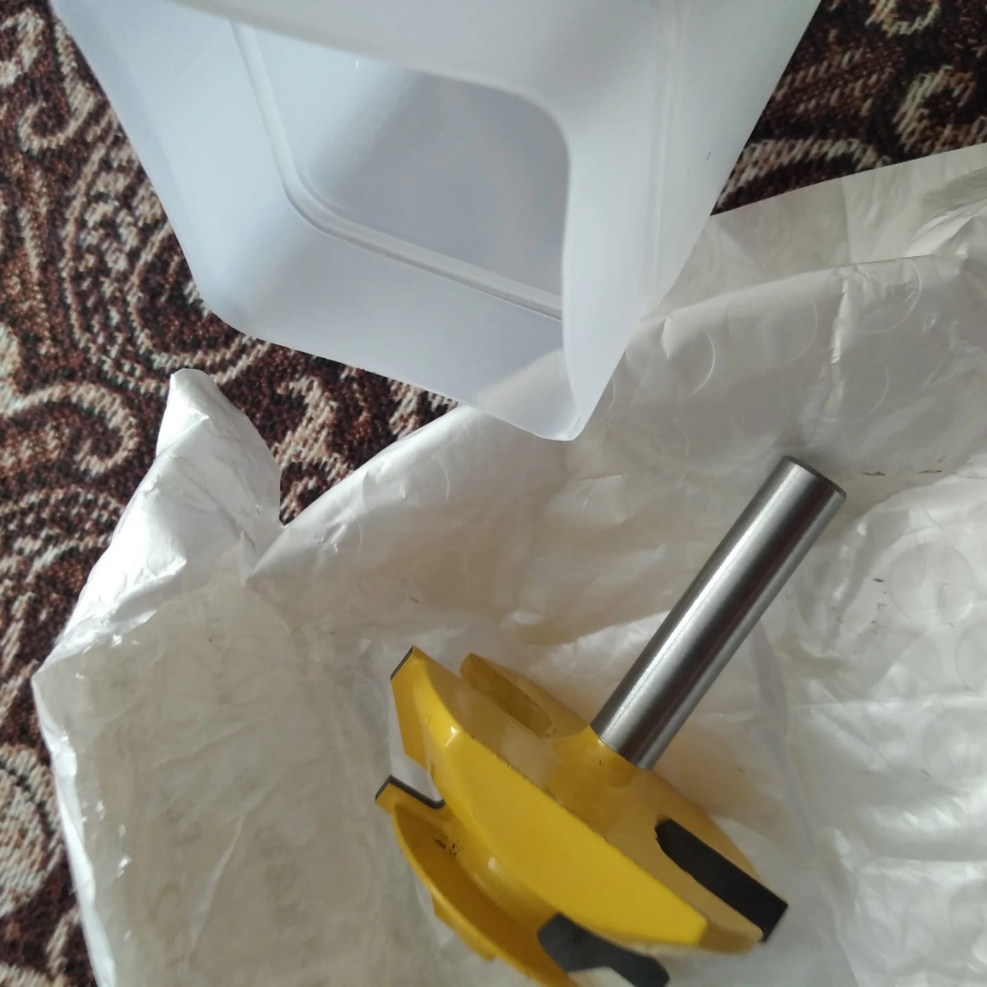 Customer photo review of PROMASTERTOOL™ 45° Lock Miter Router Bit - 1/2" Shank