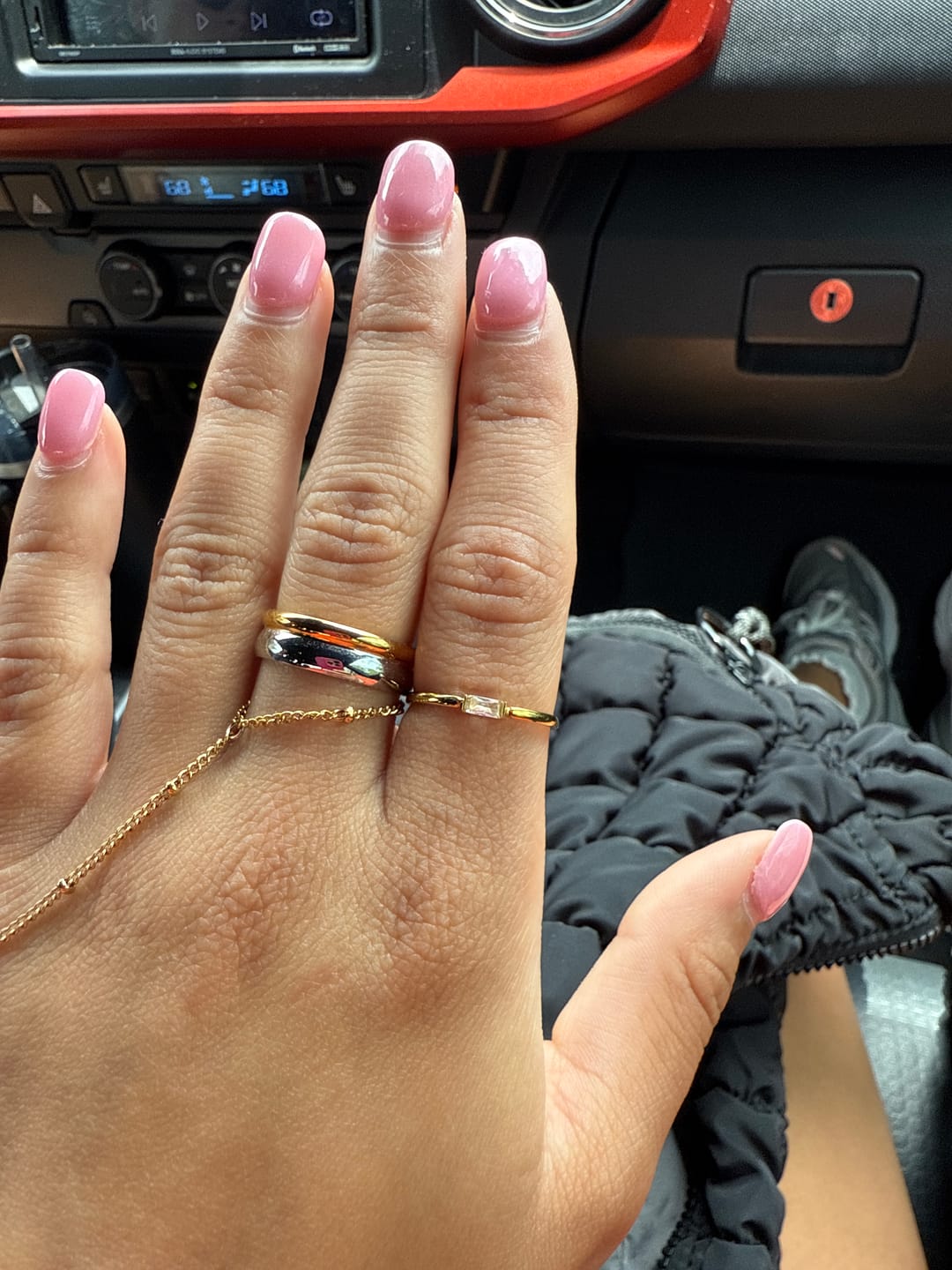 Customer photo review of Leonore Baguette Crystal Ring