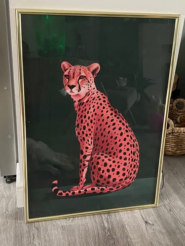 Customer photo review of Pink Cheetah No2 Print