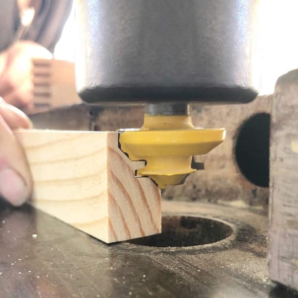 Customer photo review of PROMASTERTOOL™ 45° Lock Miter Router Bit - 1/2" Shank