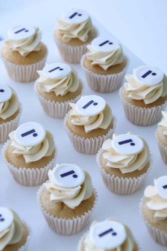 Customer photo review of Mini Branded Custom Cupcakes