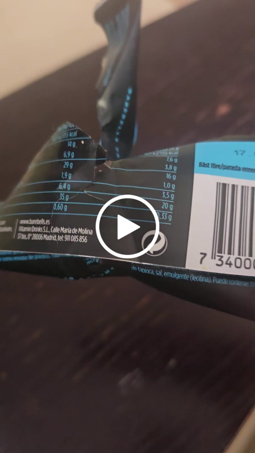 Customer video review of Barebells Proteīna batoniņš (12 x 55 g)