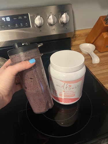 Customer photo review of Milk Dust Breastfeeding Protein Powder For Milk Supply