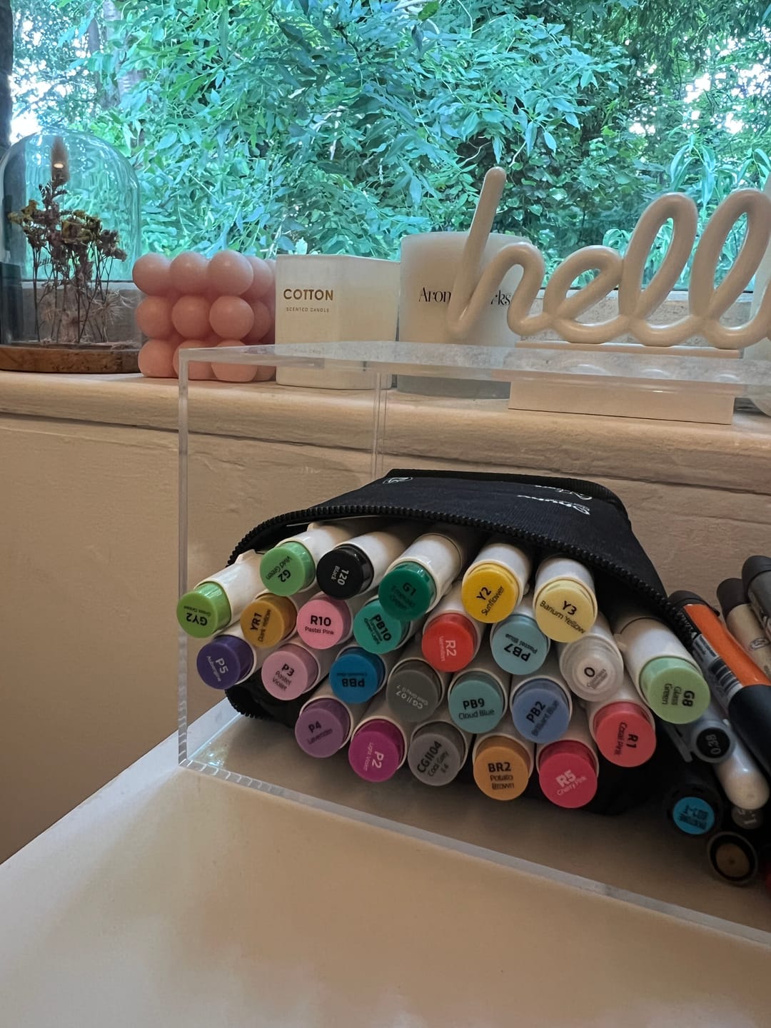 Customer photo review of Ohuhu Honolulu 24 Basic Colors Dual Tips Alcohol Art Markers