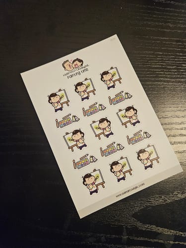 Customer photo review of Painting Time Planner Stickers