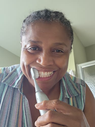Customer photo review of Big Mouth Sonic Toothbrush 2.0 (Platinum Edition)