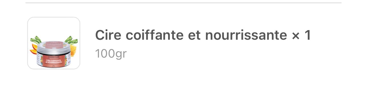 Customer photo review of Cire coiffante et nourrissante