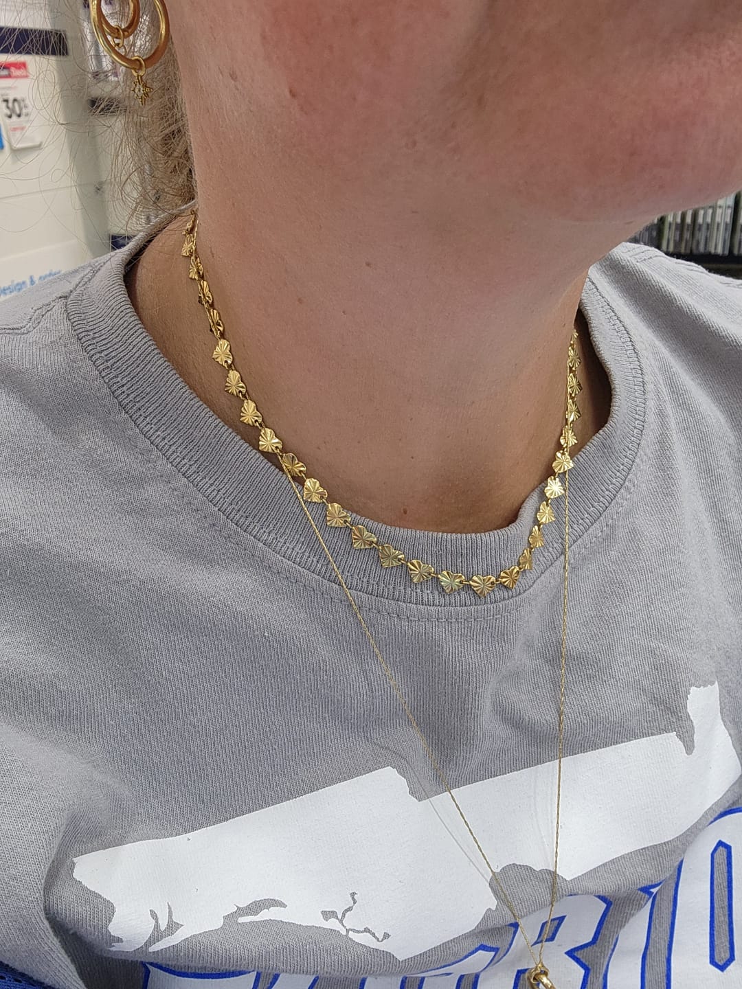 Customer photo review of Starlight Heart Chain Necklace