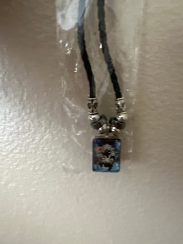 Customer photo review of Classic Anime Black Rope Necklace