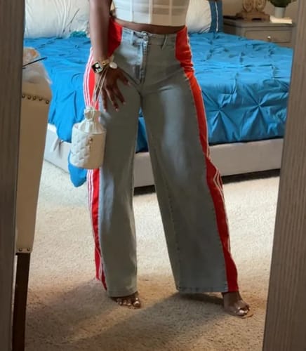 Customer photo review of Side Stripe Jeans
