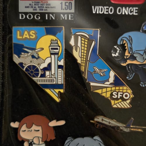 Customer photo review of Airport Enamel Pin | SFO - California