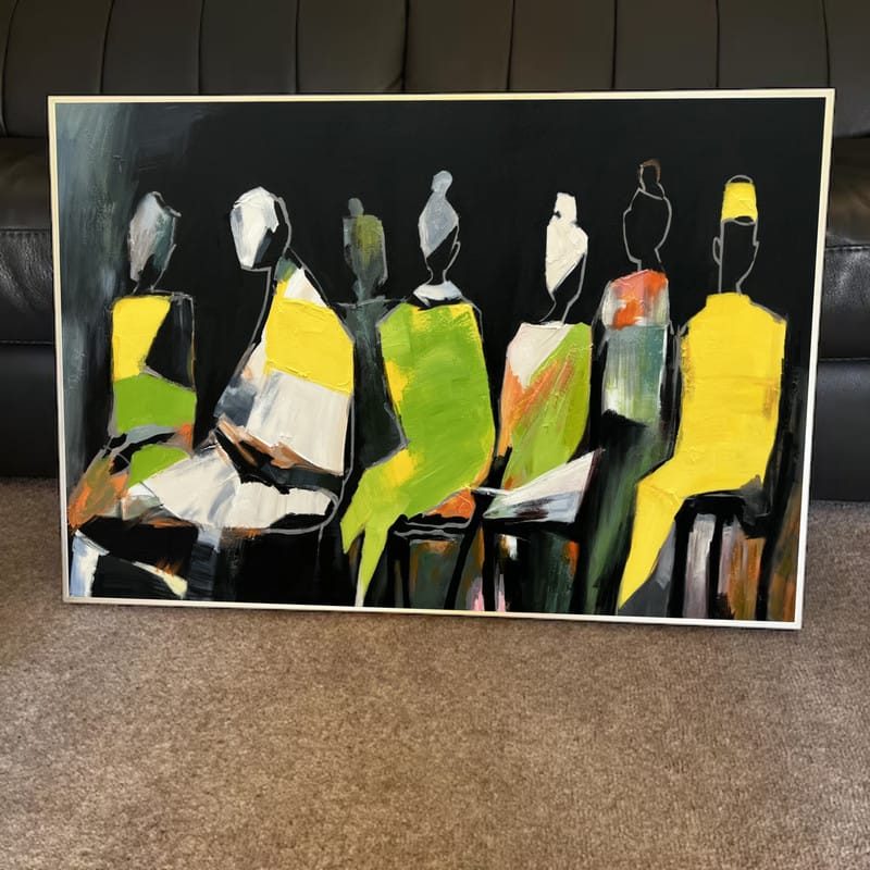 Customer photo review of Abstract People Canvas Art #AE002