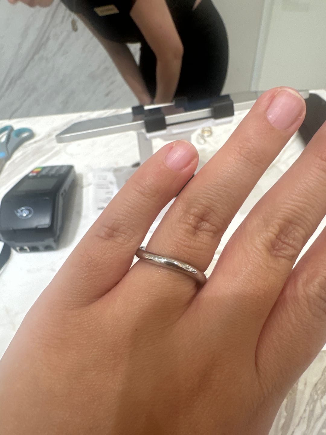 Customer photo review of Anillo Delgado Ondulado 3 mm