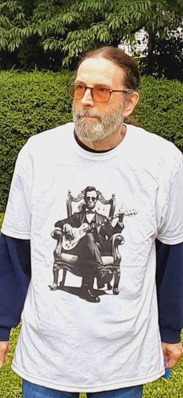 Customer photo review of Lincoln Playing T-Shirt