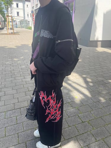 Customer photo review of American High Street Embroidered Raw Denim Jeans