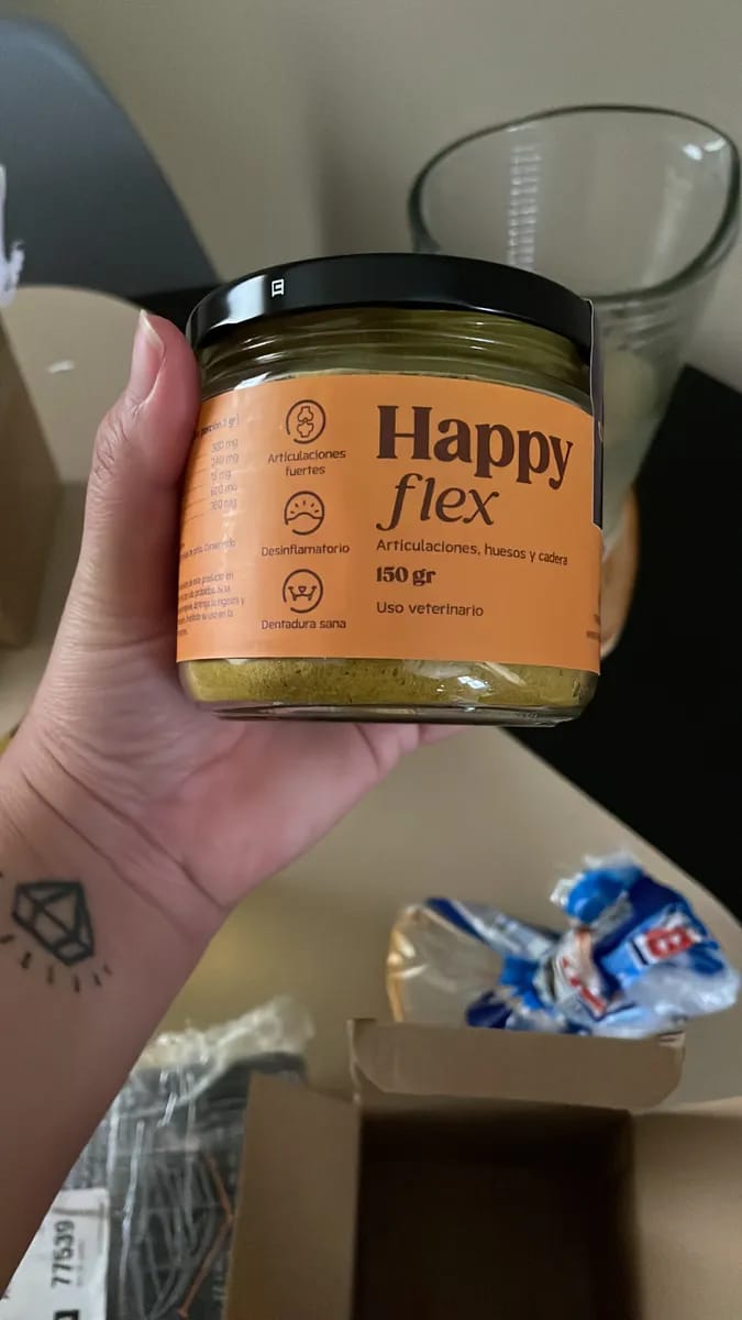 Customer photo review of Happy Flex I  Anti Inflamatorio Para Perros y Gatos. Articulaciones, huesos y cadera