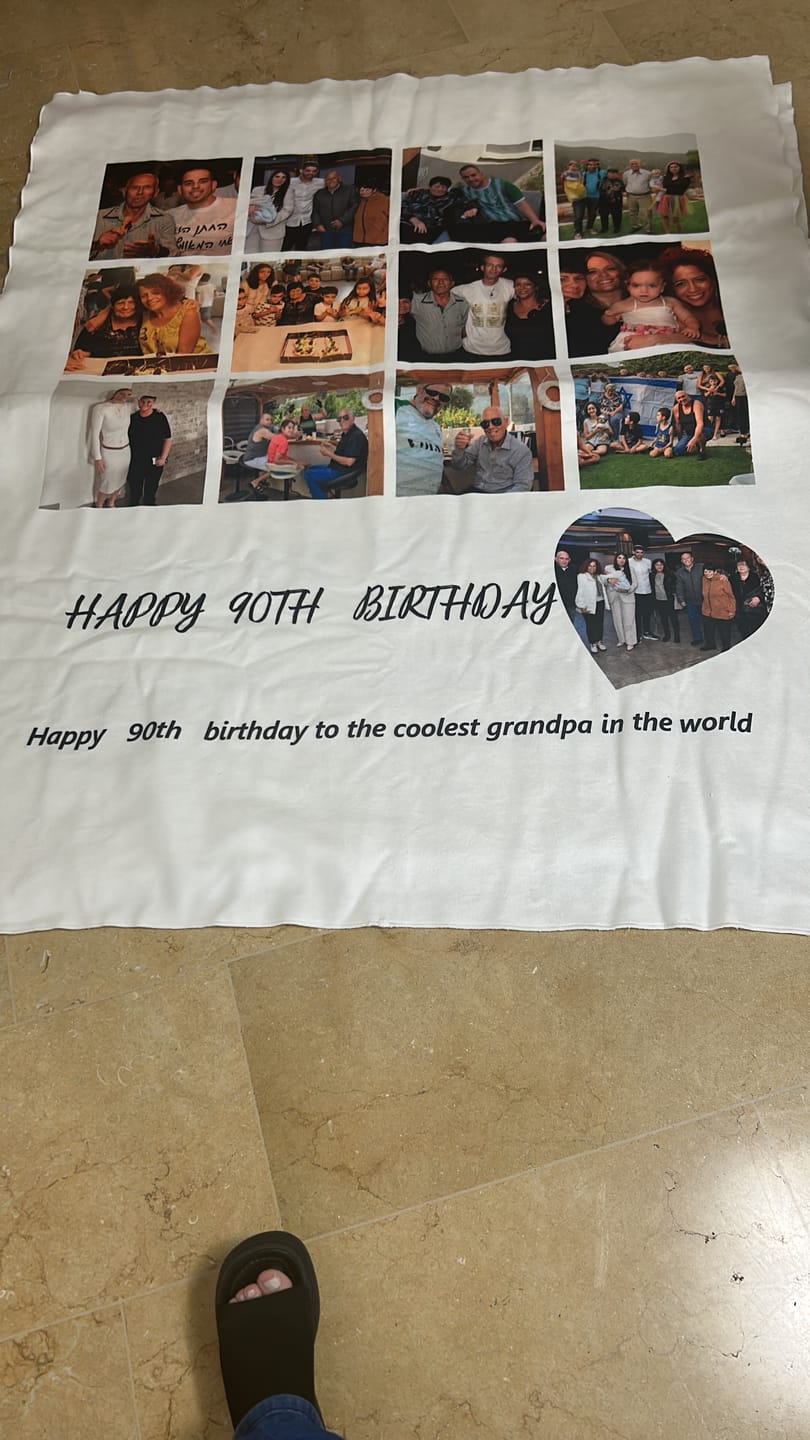 Customer photo review of שמיכה פלאפי בעיצוב אישי Memories