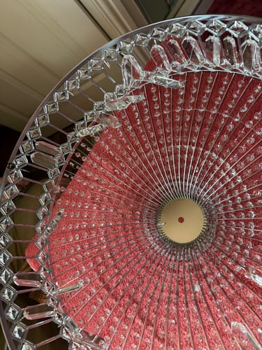 Customer photo review of Carved Crystal Drum Semi Flush Mount