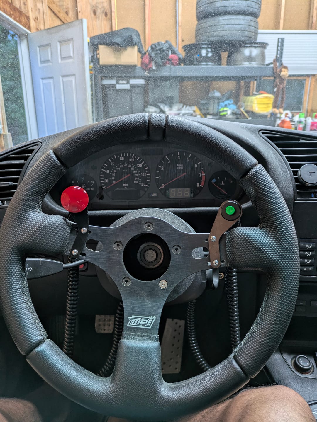Customer photo review of Motion Raceworks Single Push Button Steering Wheel Bracket 15-00004